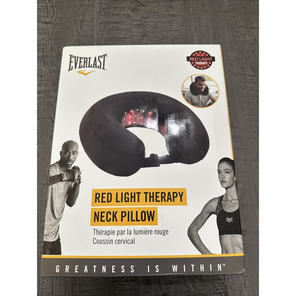 EVERLAST Red Light Therapy Neck Pillow USB Portable Relax 3 Heat Level Sealed